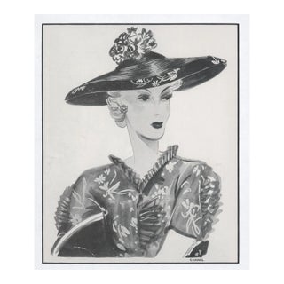 1938 French Chanel Fashion Print For Sale