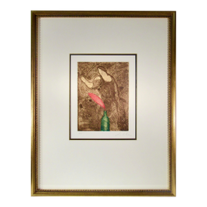 Sandro Chia Man With Bottle C. 1980 Original Print