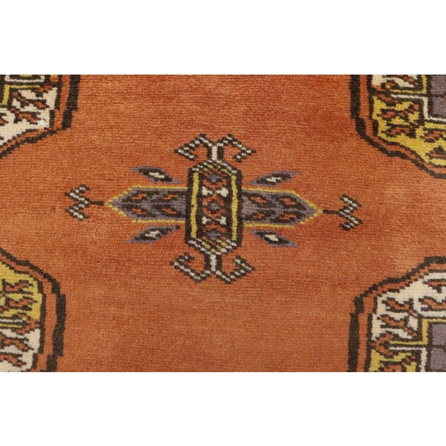 Boho Chic Bokhara Rust/Beige Hand Knotted Wool Rug For Sale In New York - Image 6 of 9