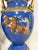 Early 20th Century European Neoclassical Hand Painted Blue Porcelain Urns With Chariot Scenes- a Pair For Sale In West Palm - Image 6 of 12