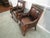 Traditional Theodore Alexander Pair of Mahogany Carved Leather Seat Chairs For Sale - Image 3 of 11