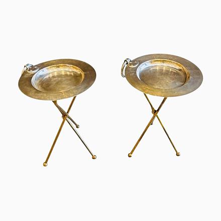 Neoclassical Collapsing Side Tables, 1960s, Set of 2 For Sale - Image 12 of 12