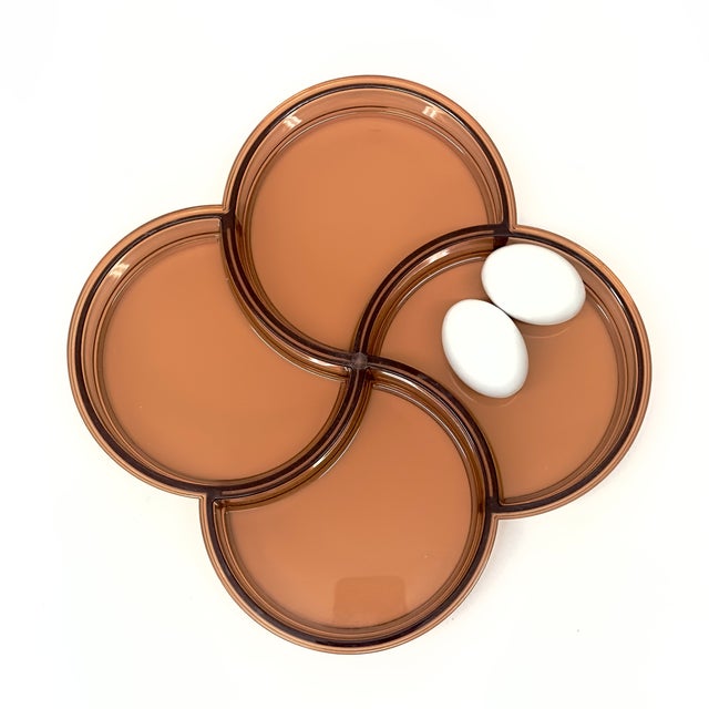 Dansk Burnt Umber Acrylic Serving Tray by Gunnar Cyren for Dansk For Sale - Image 4 of 9