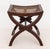 Arts & Crafts Arts and Crafts Cane-Paneled Mahogany Curule Bench For Sale - Image 3 of 7