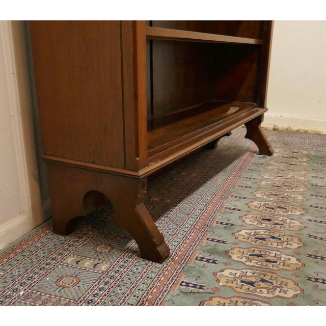 Large Arts & Crafts Golden Oak Open Bookcase, 1880s For Sale - Image 6 of 9