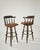 Brown Vintage Italian Pizzetti Roma Wooden Stools, 1970s, Set of 2 For Sale - Image 8 of 17