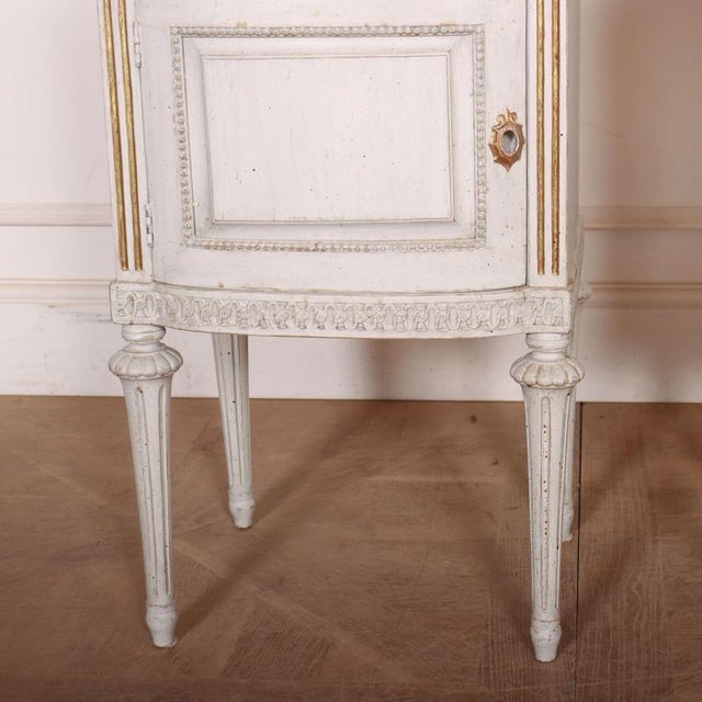Pretty pair of Swedish late 19th C bedside cupboards. 1890 This piece is designed in the style of the selected designer...