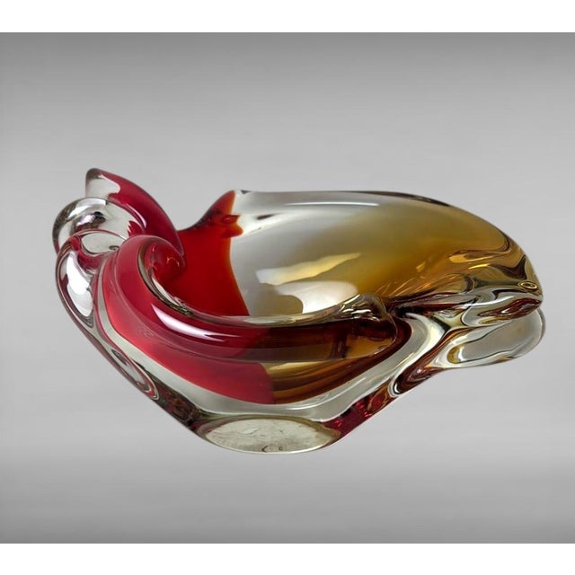 Mid-Century Modern Murano Sommerso Glass Centerpiece, Multicolored Italian Art Glass For Sale - Image 3 of 18