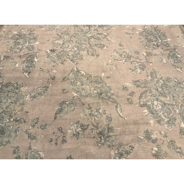 Fabrics St. James Haze Blue and Gray Floral Fabric 5 Yards