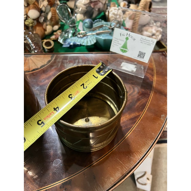 1970s Pair of Small Brass Decorative Catchalls For Sale - Image 9 of 10