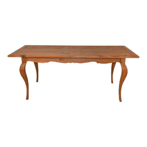 19th Century French Pitch Pine Farm Table