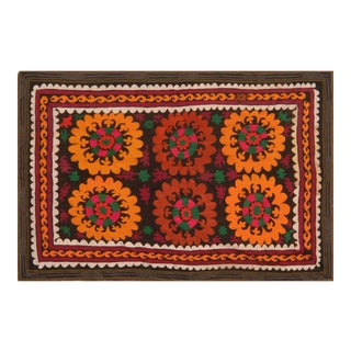 Uzbek Suzani Throw,4'8x7 For Sale