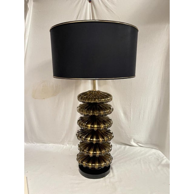 Large Murano Glass Table Lamp attributed to Veronese, 1980 For Sale - Image 9 of 11