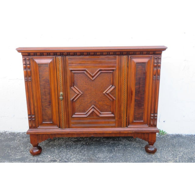 Early 20th Century Carved Inlay Cabinet by Tcf Co For Sale - Image 11 of 13