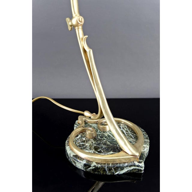Art Nouveau Desk Lamp in Bronze and Marble, France, 1890s For Sale - Image 10 of 18