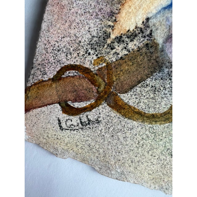 Abstract Watercolor Painting of Grapes on Vines For Sale - Image 3 of 4