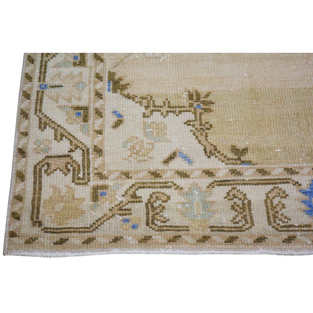 Turkish Vintage Turkish Anatolian Hand Knotted Wool Rug, 4'x7'6'' For Sale - Image 3 of 5