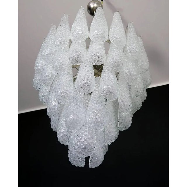 Italian Murano Glass Petal Chandelier For Sale - Image 4 of 11