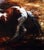 Dust Storm by Morgan Cameron | Oil on panel Horse running through a dust storm. For Sale - Image 4 of 4