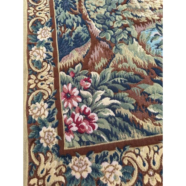 Vintage French Aubusson Jacquard Tapestry, 1960s For Sale - Image 6 of 18