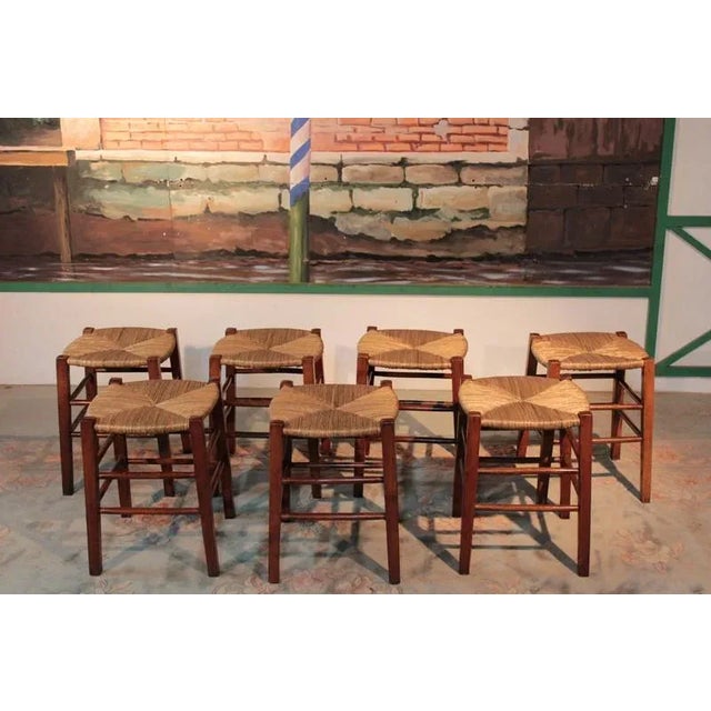 Antique Cherry Stools, Set of 4 For Sale - Image 3 of 8