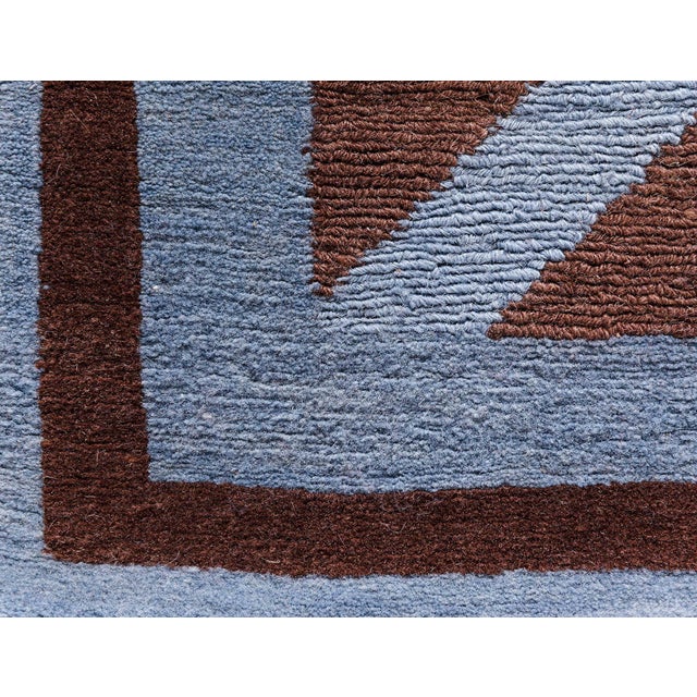 Textile Modern SN1 Zig-Zag Rug in Gray and Brown by Doris Leslie Blau For Sale - Image 7 of 8