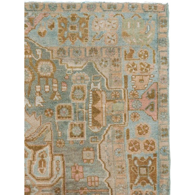 Rustic Galerie Shabab Collection Mid-20th Century Handmade Persian Malayer Throw Rug For Sale - Image 3 of 10