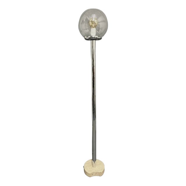 Travertine Floor Lamp, 1970s For Sale