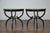 English Midcentury Period Dark Lacquered Side Tables with Neoclassical Accents For Sale - Image 11 of 12