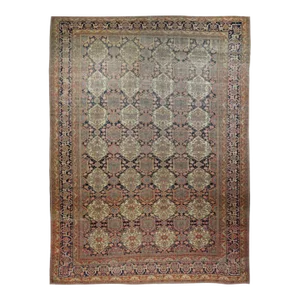 Antique Mohtasham Kashan Rug 7'6'' X 10'3''