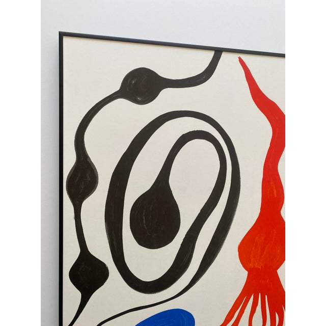 Alexander Calder Alexander Calder Vintage 1976 Mid Century Modernist Mourlot Fine Art Lithograph Print Framed Our Unfinished Revolution Poster " Octopus " 1975 For Sale - Image 4 of 18