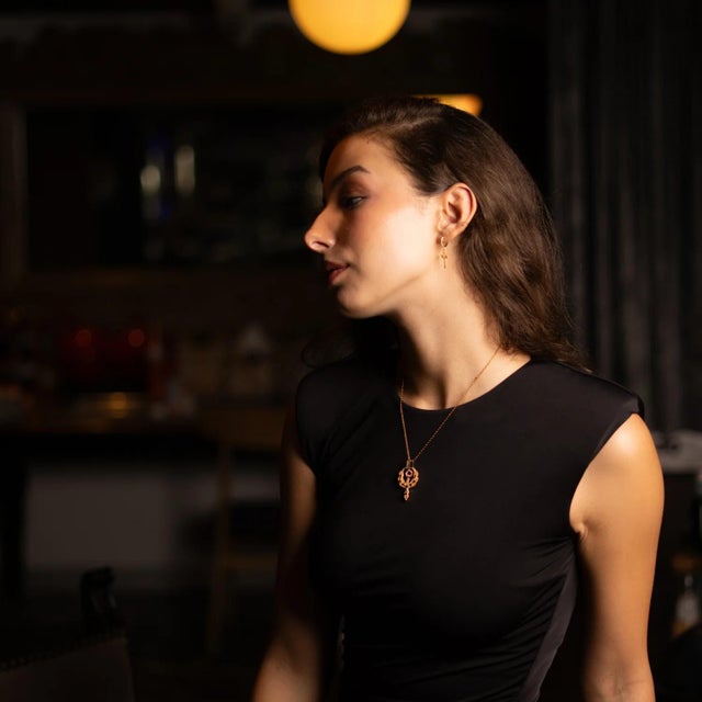 Golden Phoenix Rising Guardian Necklace For Sale - Image 9 of 10