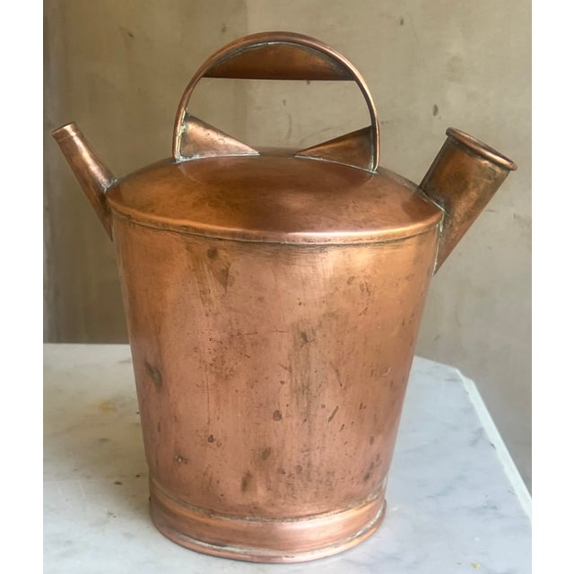 Antique French Copper Watering Can, 19th Century For Sale In San Francisco - Image 6 of 11