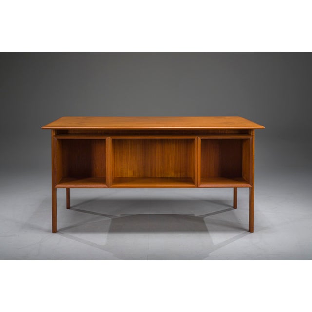 Danish Executive Desk in Teak by Erik Brouer for Brouer Møbelfabrik, 1960s For Sale - Image 4 of 18