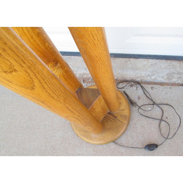 Late 20th Century Modeline Honey Oak Floor Lamp by Charles Gibilterra For Sale - Image 12 of 18