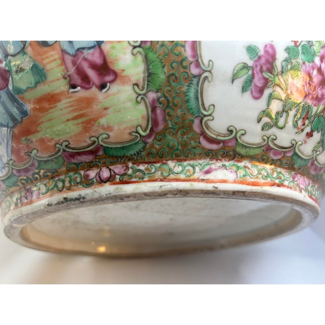 Early 19th Century Chinese Porcelain Rose Medallion Punch Bowl With Ormulu Bronze Mount For Sale - Image 9 of 12