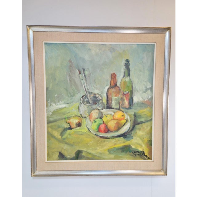 Modern Wolfgang Heinz Unger, Colorful Still Life, 1971, Oil Painting, Framed For Sale - Image 3 of 7