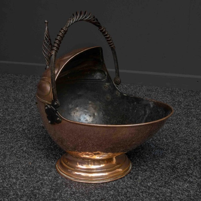 Antique Victorian Copper Helmet Coal Bucket For Sale - Image 15 of 15