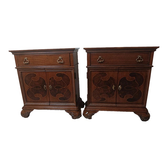 1980s Lane Furniture Nightstand Set of 2 For Sale