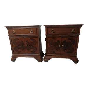 1980s Lane Furniture Nightstand Set of 2