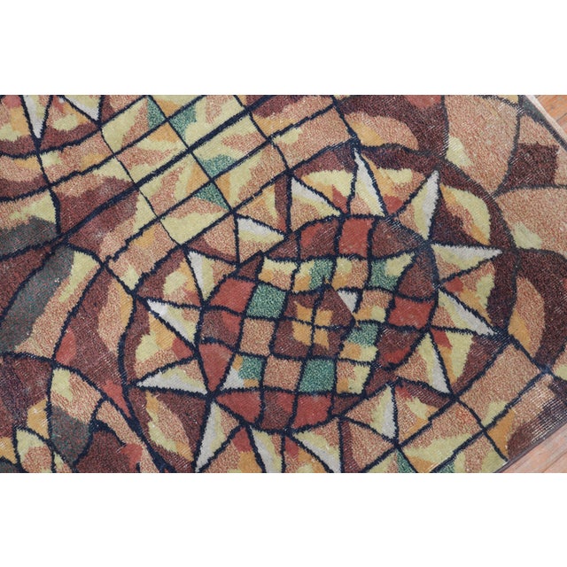 1960s Infamous Turkish Deco Zeki Muren Rug For Sale - Image 4 of 18