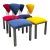 Mid 20th Century Suede Ettore Sottsass Memphis Style Chairs - Set of 4 For Sale