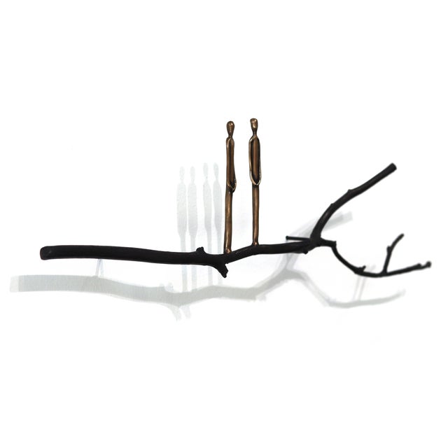 Contemporary Graft Eh9 - Original Contemporary Figurative Bronze Wall Sculpture by Jennyfer Stratman For Sale - Image 3 of 9