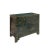 Rustic Oriental Distressed Teal Green Blue Credenza Sideboard Table Cabinet For Sale - Image 3 of 7