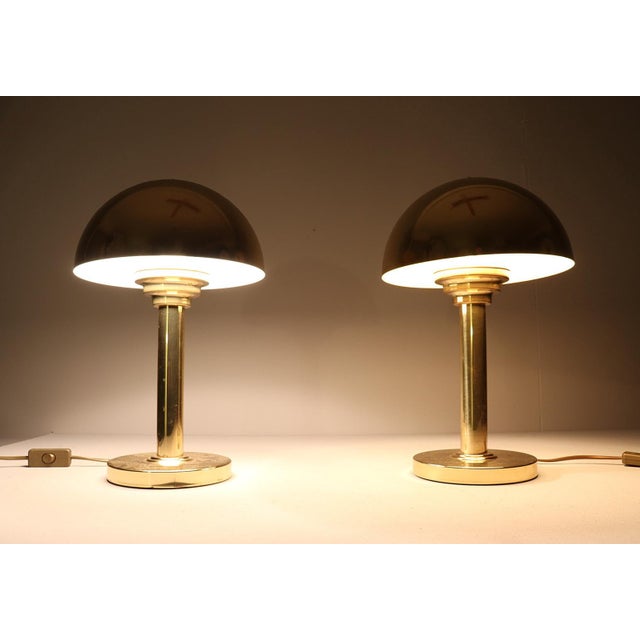 Contemporary Art Deco Style Table Lamps from WSB Germany, 1970s, Set of 2 For Sale - Image 3 of 8