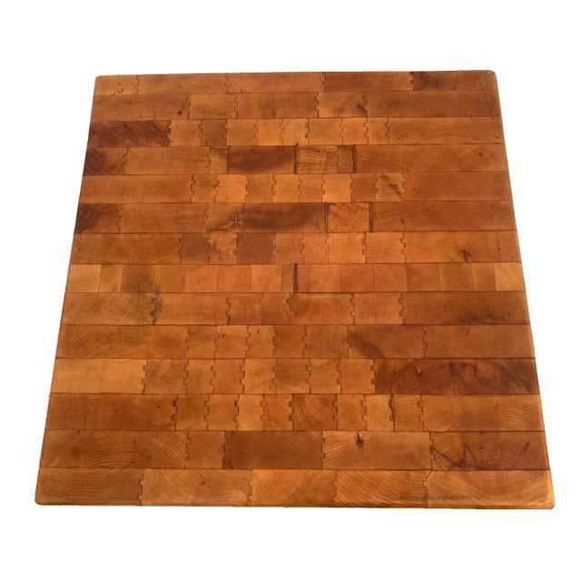 Brown Vintage Boos Butchers Block, Carving Kitchen Table Solid Dovetail Maple Slab For Sale - Image 8 of 12