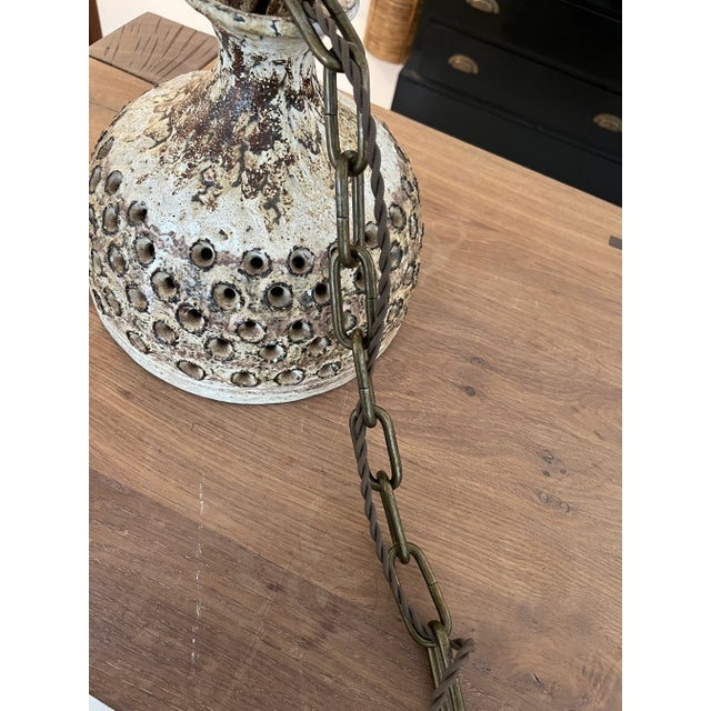 1970s Vintage Ceramic Pendant Light For Sale In New York - Image 6 of 10