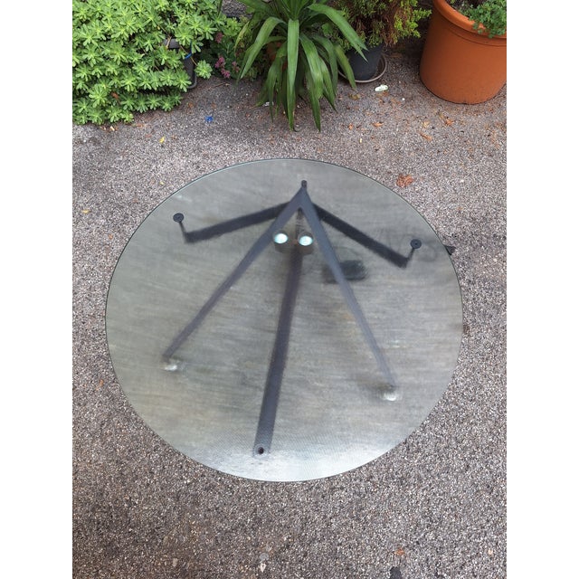 Blue Blue Iron Coffee Table with Wheels and Backlit Glass from Pallucco, 1960s For Sale - Image 8 of 8