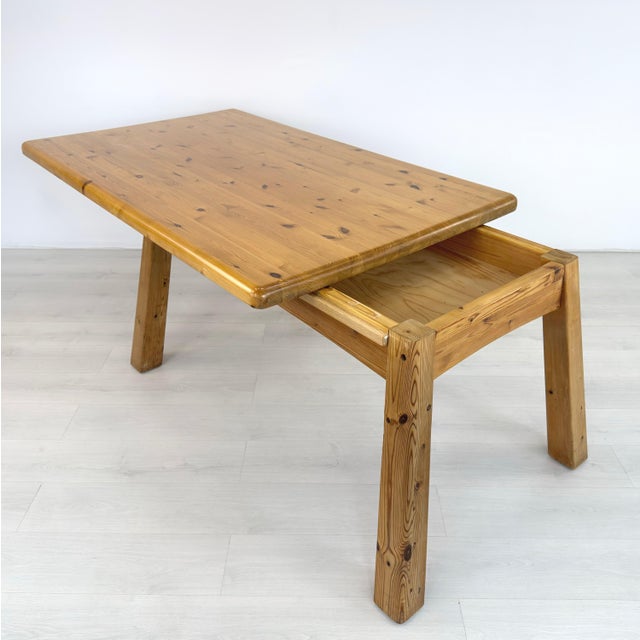 1980s Brutalist Pine Dining Table by Wasa For Sale - Image 5 of 12