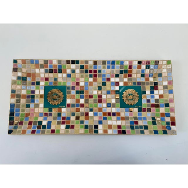 Midcentury MCM Geoges Briard Mosaic Tray For Sale In Boston - Image 6 of 10